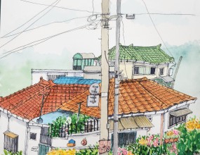 요즘 인기 좋은 어반스케치, 여행스케치자격증반, 취미반 수시등록 받고있습니다.수, 목요일에 수강할수있어요~~평생 취미로 최고입니다~