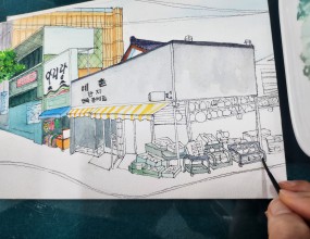 요즘 그림 중에 최고 인기좋은 어반스케치!인생취미로 최고!자격증반 / 취미반 수시등록 받고있어요~지금 도전해보세요~^^